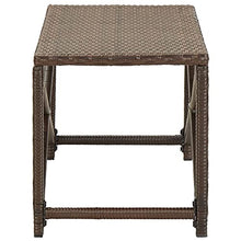 vidaXL Panchina da Giardino Panca da Esterni Sedile per Cortile Seduta Arredo da Giardino Mobili da Esterni 120 cm in Polyrattan Marrone