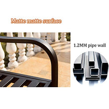 Creative LDF Tavolo Centrale Estraibile per Panca da Giardino A Doppio Sedile in Acciaio per Cortile Esterno da Giardino, 150x60x85cm