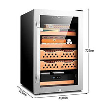 VIY Umidificatore per Sigari, Humidor, 12-23 °C, Touch Display Digitale, 38 Db, Illuminazione A LED, 70 L, 400 Sigari, Ripiani in Legno di Cedro, Argento