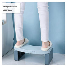 Sgabello Toilette Pieghevole Sgabello Antiscivolo Spagia Toilette Anti Contipazione (Color : Blue)