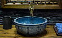 Jingdezhen ceramica arte controsoffitto lavabo ciotola per bagno lavabo lavabo Bagno lavandino fatto a mano in ceramica