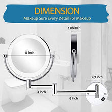 HGXC Specchio per Il Trucco con Montaggio a Parete 7X Specchio cosmetico ingranditore a 360 ° Specchio da Bagno Girevole allungabile su Due Lati per Bagno
