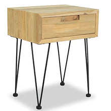 Pissente - Comodino con piede in metallo, per divano, rustico, tavolo da casa, hotel, ufficio, 40 x 30 x 50 cm