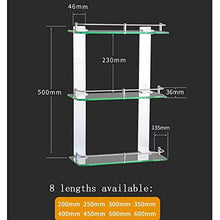 Storage Mensole da Bagno a Parete, ripiano in Vetro Elegante e Resistente alla Sicurezza, mensole da Bagno a Parete, portaoggetti per Doccia a Parete per Foratura per Cucina in Bagno (3 Livelli)
