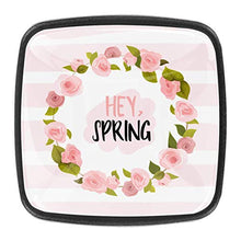 Home - Set di 4 pomelli quadrati per armadietti da cucina, mobili, mobili, mobili, cassetti, cassettiera, cassetti e cassetti con motivo a fiori rosa