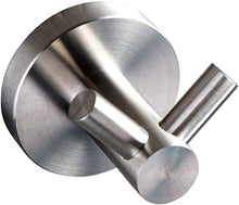 Ganci Appendiabiti da Parete, Gancio Portasciugamani, Porta Accappatoio, Montaggio a vite + Autoadesivo, con Viti Tasselli, Finitura Spazzolata, per Bagno, Cucina