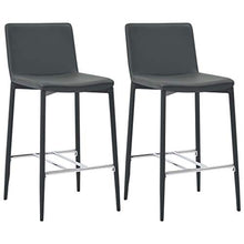 UnfadeMemory Set da Bar Set Design Moderno di mobili per Cucina, Mobili da Bar Tavolo 3 pz in Similpelle Grigio