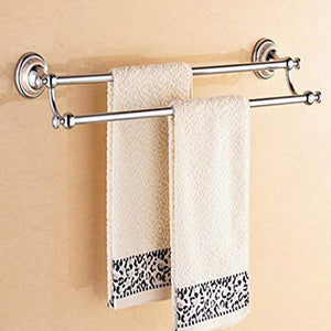 MJK Portasciugamani, appendiabiti da parete, mensola per bagno in rame pieno, portasciugamani da bagno in argento Portasciugamani Portasciugamani in carta