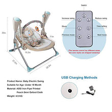 Tisi - Sedia a dondolo per bambini, portatile, comoda, elettrica, con telecomando, con funzione di vibrazione intelligente, utilizzabile fin dall'inizio del neonato, colore: grigio