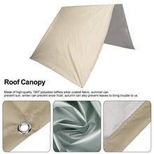 Oumefar Tenda da Sole Impermeabile con tettoia a Quattro Angoli per vialetto Patio o Altra Area Esterna(Beige)