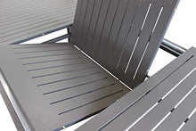Milani Home s.r.l.s. Set Tavolo Giardino Allungabile Rettangolare 220/280 X 100 con 6 Poltrone in Alluminio Taupe per Esterno
