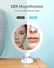 AEVO 10X Specchio Ingranditore per Trucco con 30 Luci LED, 3 modalità di Illuminazione, Riflesso in HD, Rotazione a 360 Gradi, Dimming Continuo e Doppia Alimentazione USB o Batteria.