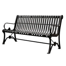 GaoF Panchina da Giardino per Esterni, panchina da terrazza con Schienale e corrimano, panchina in ghisa in Metallo con mobili per Il Tempo Libero, può ospitare 2-4 Persone