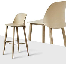 Sgabello Sedia Poggiapiedi Nordic Creativa Bar Stool casa Fashion Bar Sedia della Cucina Sedia di Ricezione Chaise Longue Chaise PP Materiale plastico Bar Stool QAF1009 (Color : Khaki)