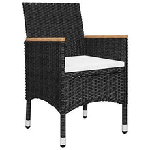 Tidyard Set da Bistrot con Cuscini,Tavolo Sedie da Giardino in Polyrattan,Set Mobili da Giardino,Composto da 2 poltrone + 1 tavolino, Polipropilene Anti-UV,per Giardino,Terrazza e Balcone