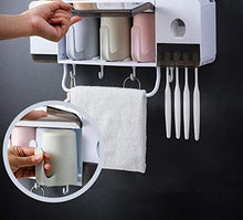 &ripiano di stoccaggio Set portaspazzolino Distributore automatico di dentifricio a parete Scanalature multifunzione Organizer for bagno con tazze Scaffale di finitura (Size : 41cm*33.7cm*14cm)