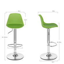 Sgabello da bar LF alla moda, creativo, per la casa, con schienale alto rotante, sgabello per colazione, ristorante e sollevamento (colore: verde)