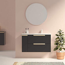 Randalsa Mobili LAGOM 100 cm | Grigio Antracite Opaco | Mobili 100 x 60 x 45 cm + Bacino Destro + Piedi