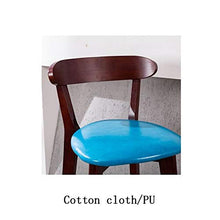YDD Sedia da Bar retrò in Legno massello, Tessuto in Cotone/pu con Spugna ad Alto Rimbalzo, poggiapiedi ad Anello, Rinforzo a Vite Inferiore, Sedia in Legno Color Legno Scuro in Legno Chiaro