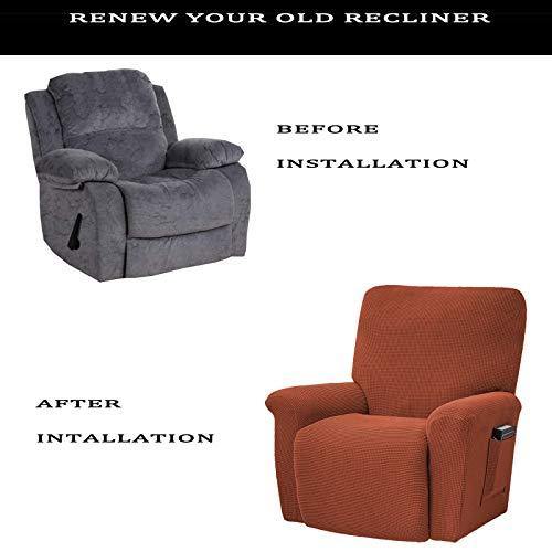 Copripoltrona Relax In Velluto Elasticizzato - Rosa, 1 Posto, Con Tasche - Foto 7