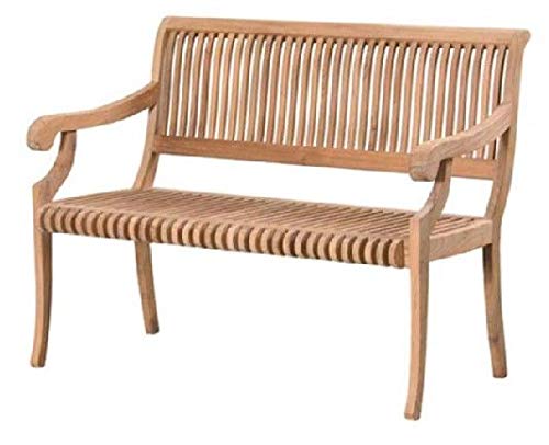 Teako Design Panchina da Giardino Cremona in Legno Massiccio di Teak, Larghezza 120 cm