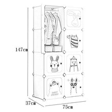Locker Cube Armadio Armadio Noleggio Home Camera Rimovibili Vestiti di Plastica Scaffalature Hanging Dormitorio Rosa 75X37X147CM MUMUJIN