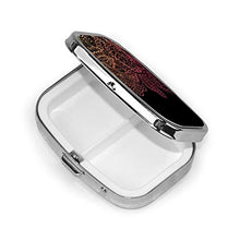 Scatola quadrata per pillole medicinali con pizzo caldo su nero moda pillola organizer da viaggio pillola dispenser per vitamine integratori