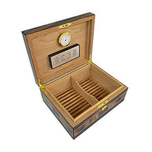 Umidificatori for sigari - Scatola di sigari for scatole di sigari a umido con umidità costante 60-70 Scatola for sigari di grande capacità con dimensioni: 300x240x125mm Cedro spagnolo contenitore di