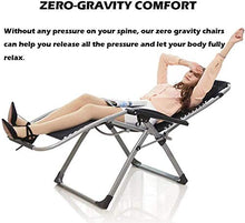FAGavin. Sedie del Patio Oversize Reclinabili con Cuscini for Heavy Persone, Sdraio da gravità Zero Sedia for Esterno di Campeggio di Viaggio Sedie Portatili, Supporto 200Kg