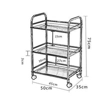 Quattro Ruote portatile strumento di archiviazione Carrello Mensola, bagno in acciaio inossidabile, facile da spostare, leggero e di grande capacità, barbiere, salone di bellezza, 2 dimensioni Utility
