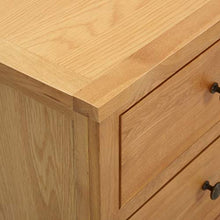 Ausla Cassettiera multiuso con 6 cassetti per camera da letto, mobiletto per camera da letto, armadietto in Legno Massello di Rovere, 105 x 33,5 x 73 cm