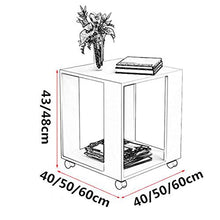 ZhuFengshop Tavolino da Salotto Tavolino da Salotto Tavolino da Salotto Tavolino da Salotto Tavolino Quadrato con Ruote Comodino Side Table (Size : 40x40x48cm)