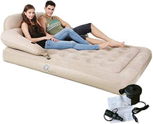 Lettino da viaggio Lettino da viaggio gonfiabile letto estraibile Schienale materasso di aria domestica addensare portatile pieghevole Campeggio Bed con pompa elettrica for Interni Esterni 6-3