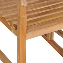 vidaXL Sedia a Dondolo con Cuscino Verde in Legno di Teak