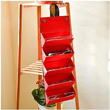 Leather Multiple Glasses Storage Case - Sunglasses Organizer with 5 Slots,Travel Foldable Eyeglasses Store Holder Box,Eyewear Display Containers for Women Men
