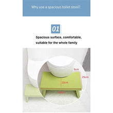 JSJE Sgabello da Bagno in plastica Bagno, Altezza 17 cm, Altezza Larga Superficie Sgabello, Sgabello, poggiapiedi, Piede, Step Sgabello, sgattaggio, Pedale, Sgabello, sga Green