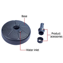 Urhause Base per Ombrellone da Giardino in Plastica Rotonda,Supporto Ombrelloni Che può Contenere 30 kg di Acqua o Sabbia,Adatto per Palo per Ombrellone da 35-38 MM