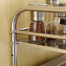LYM &ripiano di stoccaggio Ripiano da Cucina, Acciaio Inossidabile Multifunzione Forno a microonde Rack Forno Rack 2 Strati Scaffale di Finitura