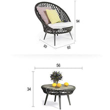 N/Z Attrezzature quotidiane Patio Portico Set di mobili Tavoli e sedie da Esterno Terrazza Cortile Giardino Tessitura Divano in Rattan Combinazione di mobili Abito a Tre Pezzi per Esterni