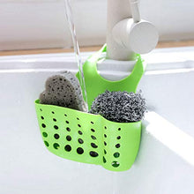 MAGT Cestello Portaoggetti da Cucina, Cestello Cucina Borsa da Cucina Regolabile in Spugna Borsa Portaoggetti Cestino Portaoggetti Bagno Portaoggetti(Verde)