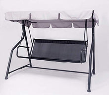 Dondolo 3 POSTI Classic Grigio in Acciaio ARREDO Esterno Giardino Veranda