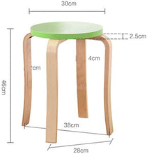 KANULAN Sgabelli Bar Semplice Moderna di Legno Solido Sgabello Creativo Colori Sgabello casa Curvo necessità di assemblare impilabile Moda Panca Tavolo da Pranzo Sgabello No (Color : Orange)