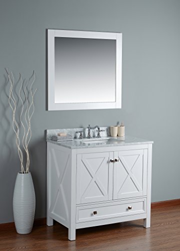 Rubeza - Mobiletto di lusso Brooklyn, 900 mm, colore: Bianco