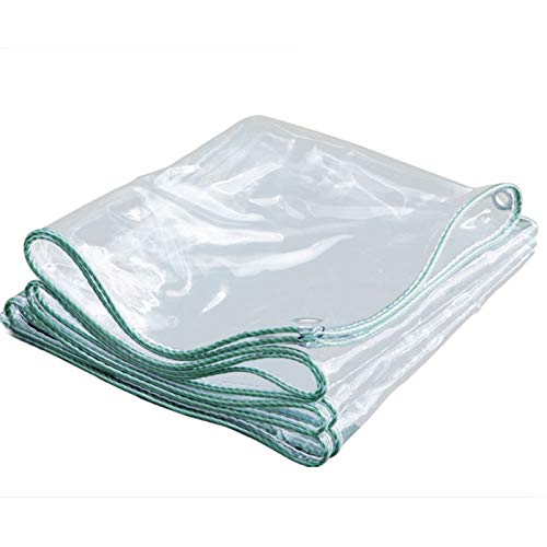 LSXIAO All'aperto Robusto Tarp Copertina, PVC da 0,3mm Impermeabile A Prova di Vento Orlo con Coulisse con Occhielli in Metallo per Mobili da Giardino, Serra, Copertura del Carico