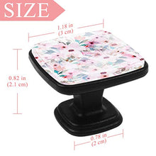 Modello senza cuciture dell'acquerello Stampa floreale Pomelli per Porta Set di 4 Pomelli per Mobili Manopole per Cassetti Cucina Armadio Vetro