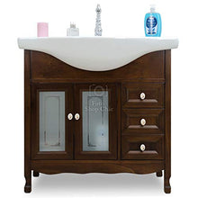Shop Chic Arredo bagno 85 classico noce 85 cm Elegance specchio a pensile