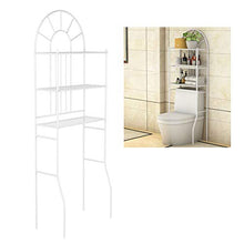 Zerone - Scaffale portaoggetti sopra il WC, a 3 strati, a colonna alta, per casa, hotel, bagno, 60,5 x 30,5 x 171 cm