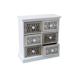 Cara Maison - Mobiletto cassettiera portatutto 6 cassetti Bianco