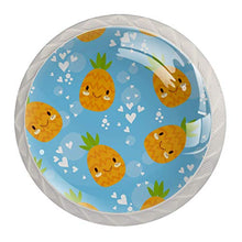 Maniglie per cassetti Manopole per cassetti Manopole rotonde Confezione da 4 per armadietto, cassetti, cassettiere, cassettiere ecc - ananas