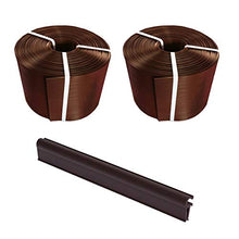 Thermoplast® - 2 strisce di protezione per recinzioni, 19 cm x 26 m = 4,94 m2, marrone, 19 cm x 10 pezzi
